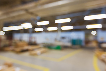 Image showing blurred factory workshop background