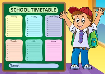 Image showing Weekly school timetable design 6