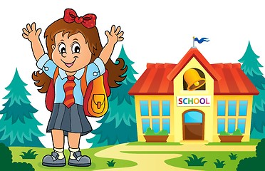 Image showing Happy pupil girl theme image 6