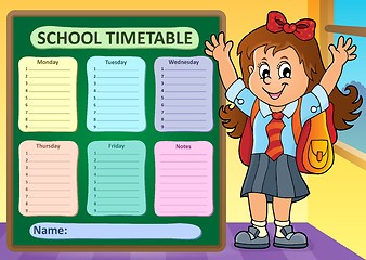 Image showing Weekly school timetable design 7