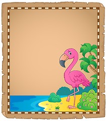 Image showing Flamingo topic parchment 1