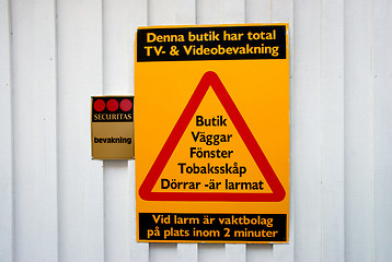 Image showing Swedish sign