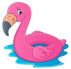 Image showing Flamingo float theme image 1