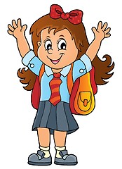 Image showing Happy pupil girl theme image 1