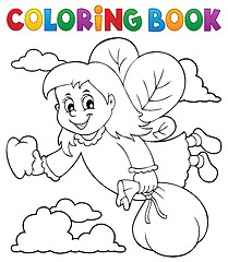 Image showing Coloring book tooth fairy theme 1