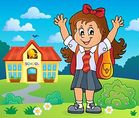 Image showing Happy pupil girl theme image 4