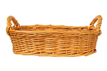 Image showing Wicker basket on white