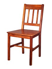 Image showing Wooden chair on white