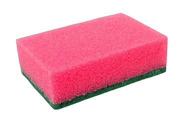 Image showing Cleaning sponge on white