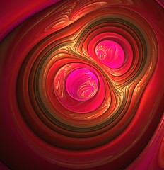 Image showing Vibrant fractal with rounded shapes