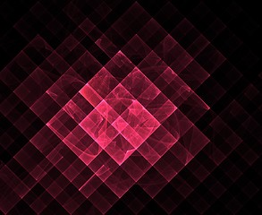 Image showing Red geometric fractal