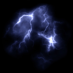 Image showing thunder lightning in the night