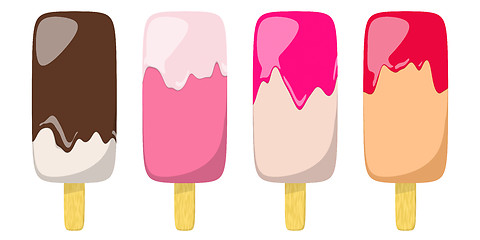 Image showing some typical ice cream icons