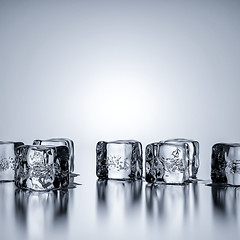 Image showing Some ice cubes with copy space for your content 