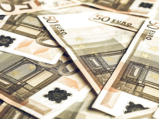 Image showing Vintage Euro bankonotes background