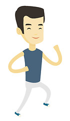 Image showing Young man running vector illustration.