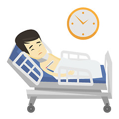 Image showing Man with neck injury vector illustration.
