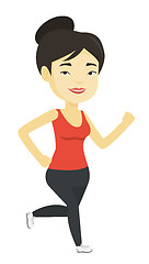 Image showing Young woman running vector illustration.