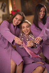 Image showing girls have a bachelor party