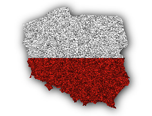 Image showing Textured map of Poland in nice colors