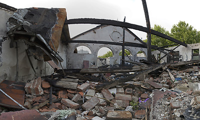 Image showing Burned Building Damage