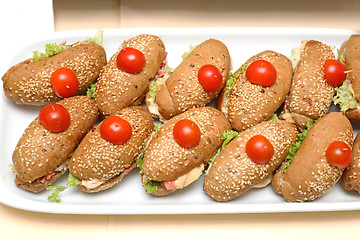 Image showing Sandwiches at Tray