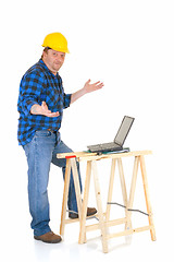 Image showing Carpenter at work