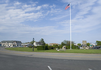 Image showing editorial Montauk, New York village green