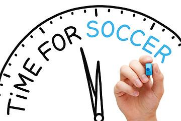 Image showing Time For Soccer Clock Concept