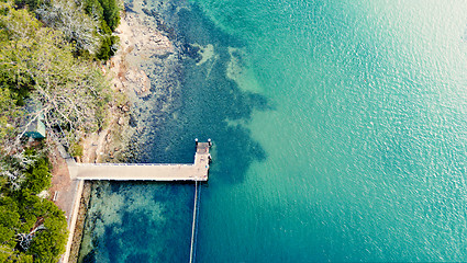 Image showing Jetty out into the ocean Sydney Coast