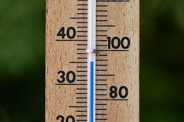 Image showing Thermometer in summer