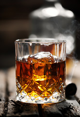 Image showing One glass of whiskey