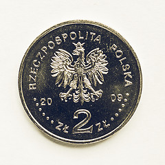 Image showing Vintage Polish 2 zloti coin