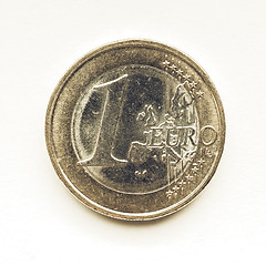 Image showing Vintage One Euro coin