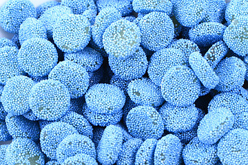 Image showing blue jelly gumdrop sweet background