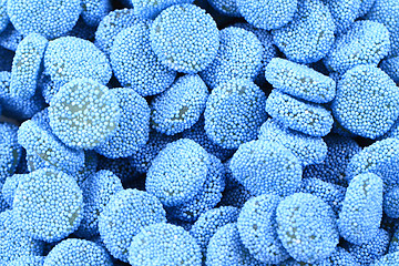 Image showing blue jelly gumdrop sweet background