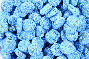 Image showing blue jelly gumdrop sweet background