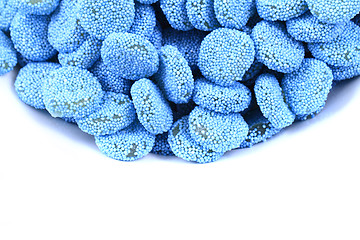 Image showing blue jelly gumdrop sweet background