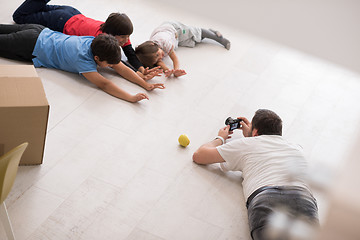 Image showing Photoshooting with kids models