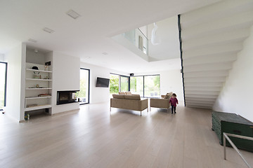 Image showing little girl in a luxurious living room