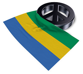 Image showing peace symbol and flag of gabon