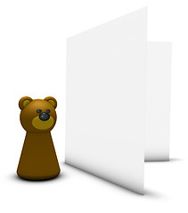 Image showing brown bear and card