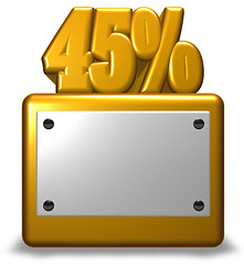 Image showing golden number and percent symbol