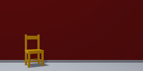 Image showing chair in front of red wound