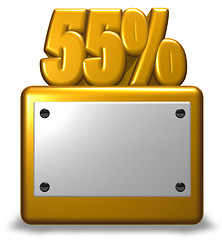 Image showing golden number and percent symbol