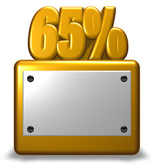 Image showing golden number and percent symbol