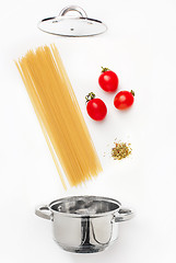 Image showing Macaroni pasta with tomato sauce close up