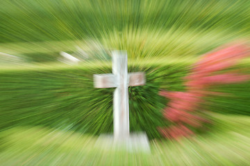 Image showing Cross in Vedbæk  cemetary