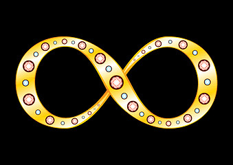 Image showing Gold Mobius strip