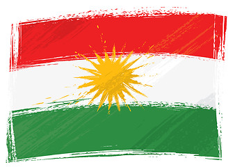 Image showing Grunge Kurdistan flag